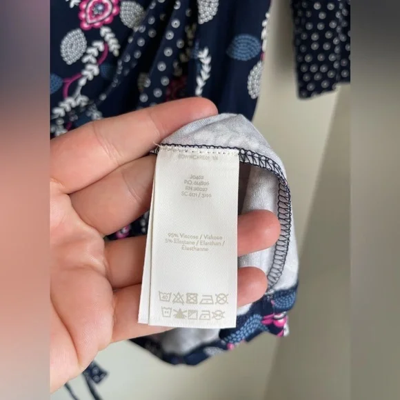 Boden Dress Womens Navy Pink Floral Vine Amy
Jersey 3/4 Sleeve Shift Belt - Picture 7 of 9